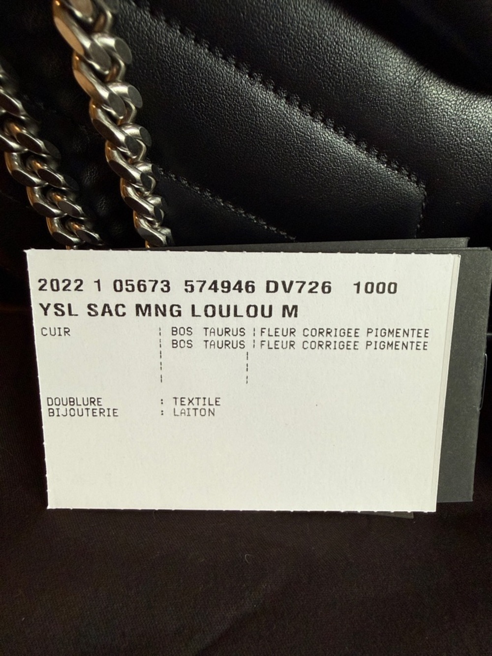 Saint Laurent Black Chevron Quilted Leather Envelope Crossbody with Silver YSL - Picture 13 of 14